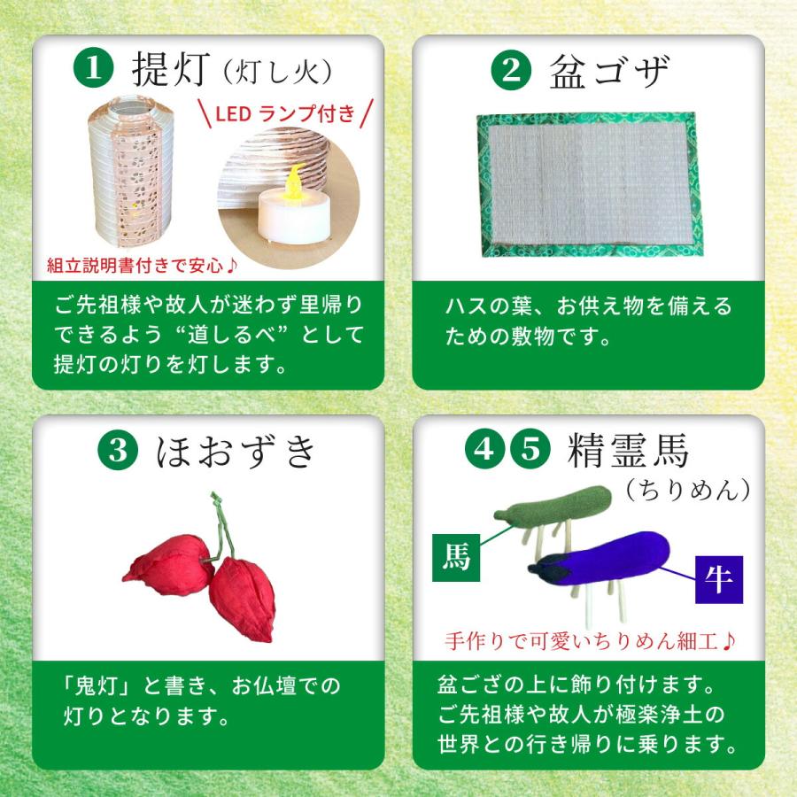 秀〆 初盆セット お盆飾り セット ミニ ちりめん 【モダンお盆飾りセット】お盆 お供え お供え物 きゅうり なす 迎え火 送り火 麻がら ほうろく 精霊馬 牛馬 | 秀〆 | 13