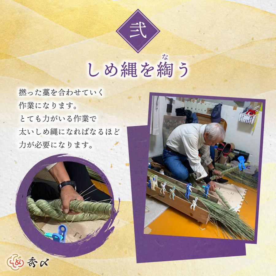 秀〆（HIDESHIME） しめ縄 3尺 日本製 国産 送料無料 しめ縄 神棚 3尺