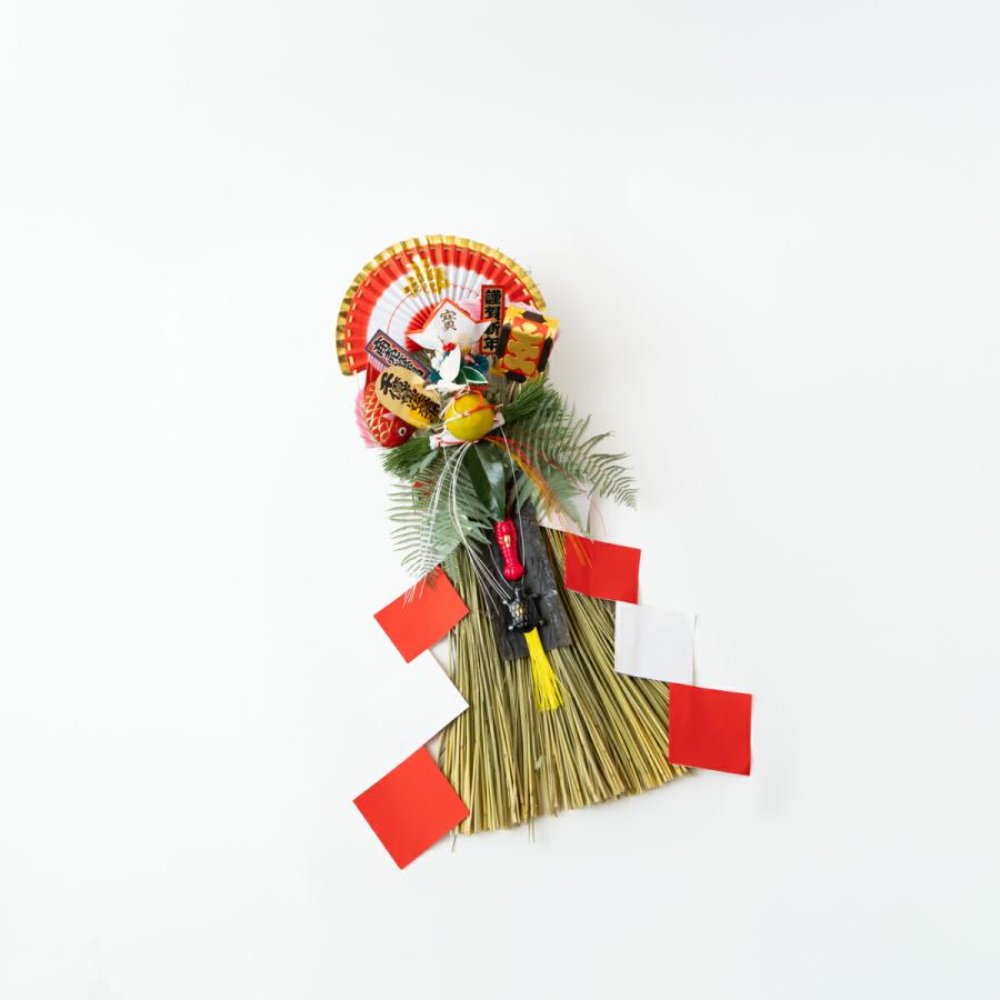 秀〆（HIDESHIME） 国産 日本製 正月飾り 玄関 玉飾り 尺玉 伝統 扇
