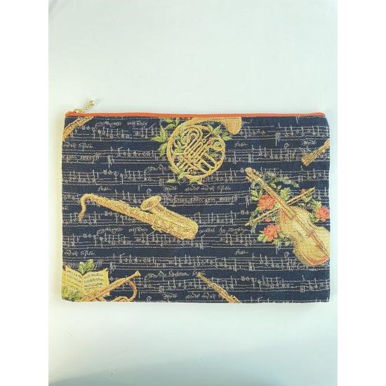 ピアノ ポーチ ブラック ピアノ発表会プレゼント 音楽 ヴァイオリン 楽譜 プレゼント お祝い ポーチ ゴブラン ブラック ドガ モチーフ |  | 05