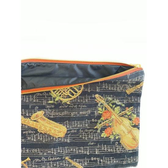 ピアノ ポーチ ブラック ピアノ発表会プレゼント 音楽 ヴァイオリン 楽譜 プレゼント お祝い ポーチ ゴブラン ブラック ドガ モチーフ |  | 06