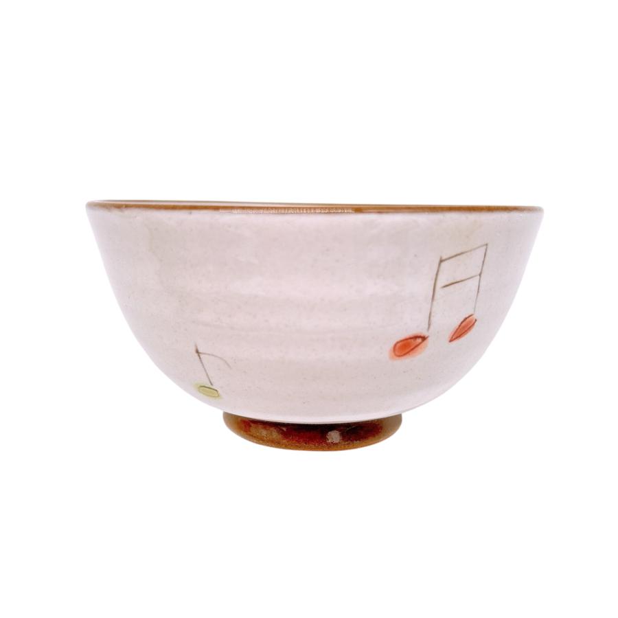 音楽 音符茶碗 茶碗 音符 ピアノ ホワイト ピアノ発表会プレゼント