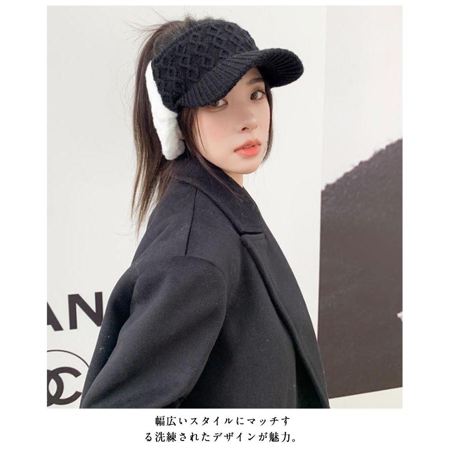 ゴルフウェア バイザー ゴルフ サンバイザー 耳当て ファー耳当て 厚手