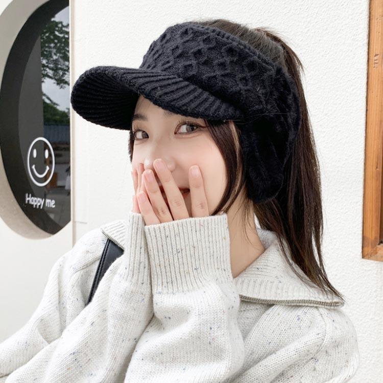 ゴルフウェア バイザー ゴルフ サンバイザー 耳当て ファー耳当て 厚手