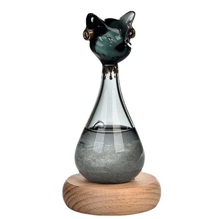テンポドロップ 猫 置き物 ストームグラス 天気管 バステト神 送料無料 天気予報 天候予測器 大英博物館 気象計 アンダーソンの猫 おしゃれ ガラス｜okfcd｜02