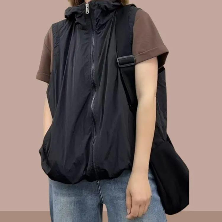 ノースリーブ ベスト 夏 前開き スポーツベスト スポーツベスト フード付き 速乾 涼感 ファスナー パーカー レディース 大きいサイズ 作業着 軽量 |  | 03