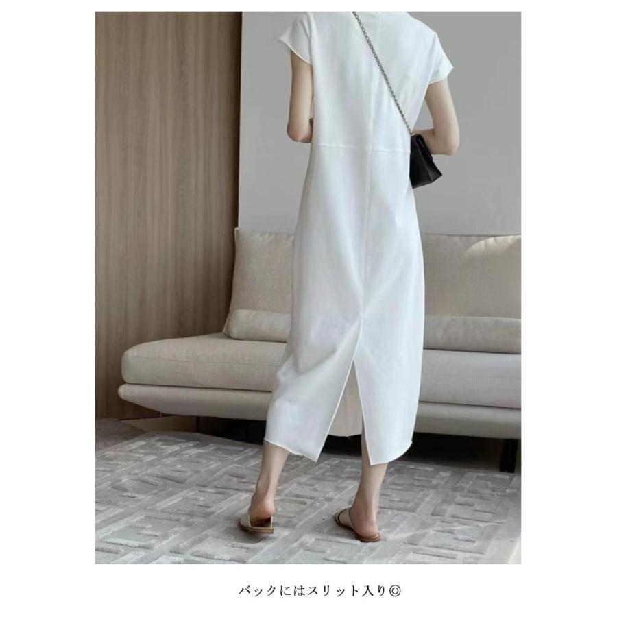 tシャツワンピース カットソー ディース Tシャツワンピ 半袖 ワンピース フレンチスリーブ 春 夏 無地 tシャツワンピース 大人 マキシワンピース |  | 10