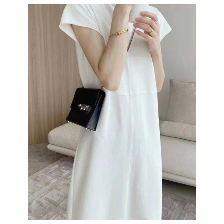 tシャツワンピース カットソー ディース Tシャツワンピ 半袖 ワンピース フレンチスリーブ 春 夏 無地 tシャツワンピース 大人 マキシワンピース |  | 08