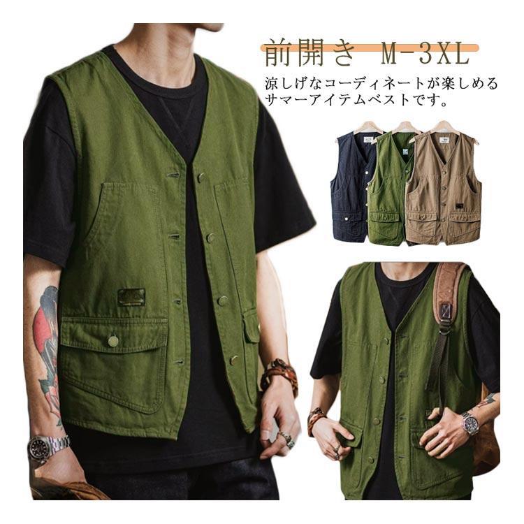 BRIEFING ノースリーブベスト オリーブ　お値下げしました‼️ ワークべスト アウトドア 夏 ミリタリー ベスト チョッキ メンズ ジレ