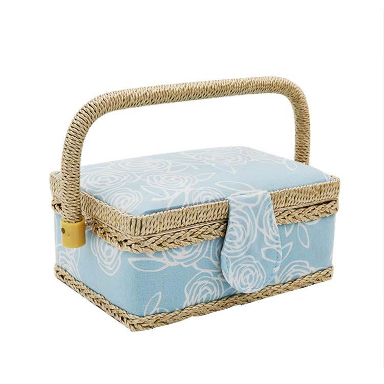 かわいい 道具箱 収納BOX 花柄 北欧 手芸箱 収納ケース ソーイング