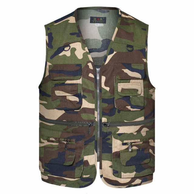 フィッシングベスト 作業ベスト 多機能ベスト アウトドアベスト