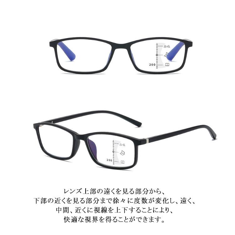 遠近両用 メガネ ブルーライトカット 老眼鏡 度付き pcメガネ メンズ レディース リーディンググラス シニアグラス 送料無料 多機能 スマホ PC｜okfcd｜17