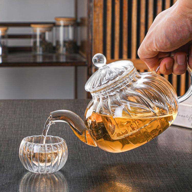 耐熱ガラス 8点セット ティーポット ティーフォーツー 直火対応