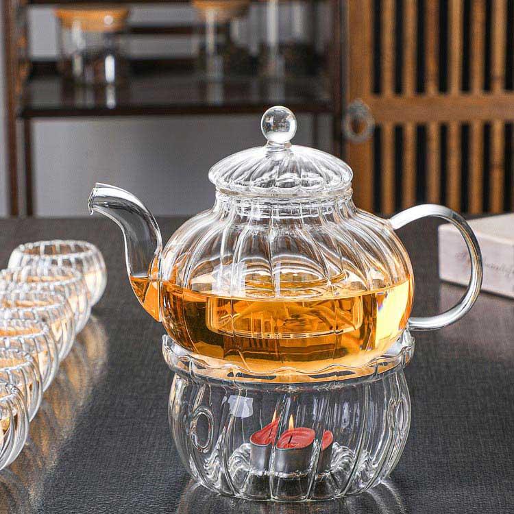 耐熱ガラス 8点セット ティーポット ティーフォーツー 直火対応