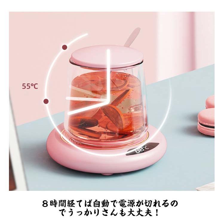 保温コースター 3段階温度調整55℃ コーヒーウォーマー 65℃ 忘れ防止