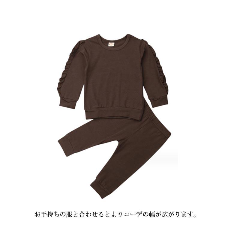 子供服 スウェット セットアップ キッズ パジャマ 長袖 トレーナー パンツセット 女の子 体操服 体育服 無地 ルームウェア 入園 通学 通園 おし｜okfcd｜12