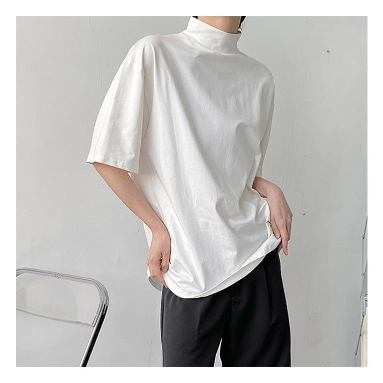 obsidian 半袖モックネックTシャツ　サイズL 楽天市場】日本製 モックネック tシャツ レディース 半袖 Tシャツ