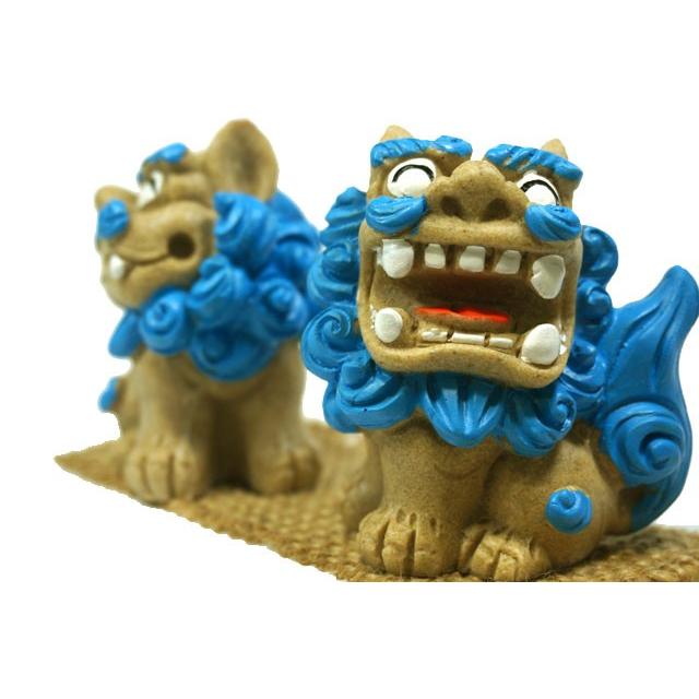 沖縄 お土産 シーサー おっきな笑顔で楽シーサー 青 置物 魔除け 雑貨 かわいい おしゃれ かっこいい 限定 沖縄土産 沖縄お土産 Big Smile B オキアジ 通販 Yahoo ショッピング