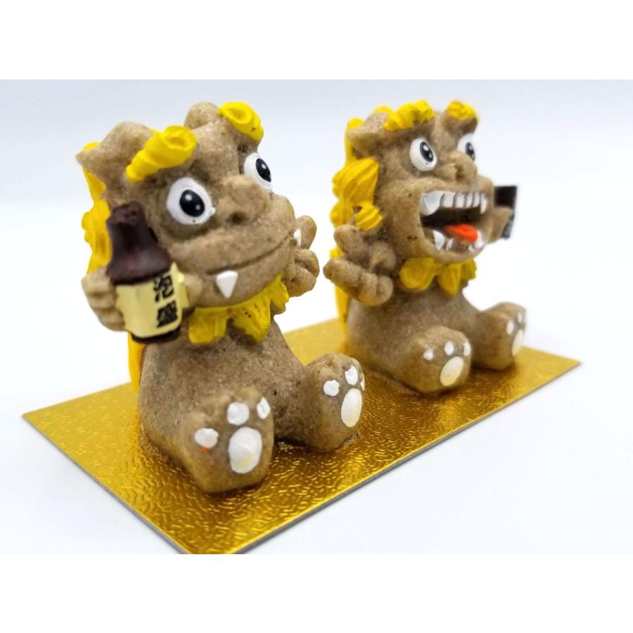 500円引きクーポン 沖縄 お土産 シーサー 泡盛乾杯シーサー 黄色 置物 魔除け 雑貨 かわいい おしゃれ かっこいい 限定 沖縄土産 沖縄お土産 Wantannas Go Id