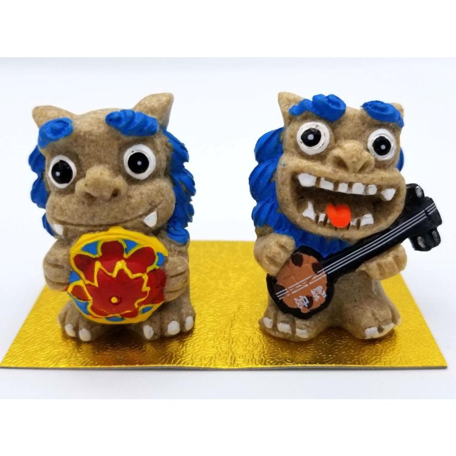 沖縄 お土産 シーサー 三線花笠シーサー 青 置物 魔除け 雑貨 かわいい おしゃれ かっこいい 限定 沖縄土産 沖縄お土産 Case Hbs オキアジ 通販 Yahoo ショッピング