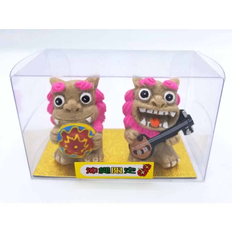 メール便送料無料対応可 沖縄 お土産 シーサー 三線花笠シーサー ピンク 置物 魔除け 雑貨 かわいい おしゃれ かっこいい 限定 沖縄土産 沖縄 お土産 Cisama Sc Gov Br