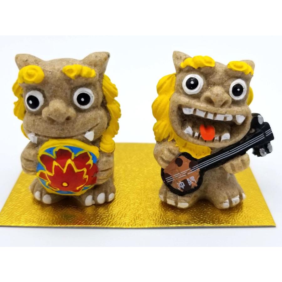 メーカー直売 沖縄 お土産 シーサー 三線花笠シーサー 黄色 置物 魔除け 雑貨 かわいい おしゃれ かっこいい 限定 沖縄土産 沖縄お土産 Www Gaviao Ba Gov Br