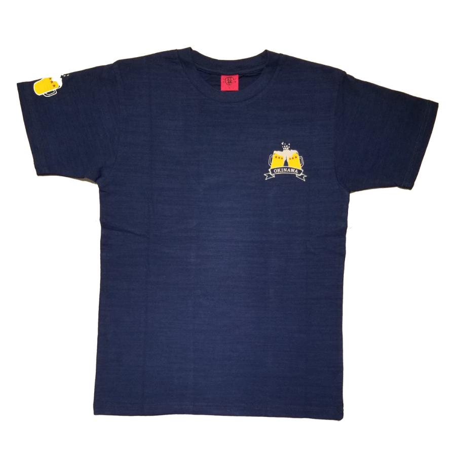 沖縄 お土産 オリオンビール Tシャツ ジョッキで乾杯 紺 グッズ かわいい おしゃれ 限定 雑貨 沖縄土産 Kanpai Kon オキアジ 通販 Yahoo ショッピング