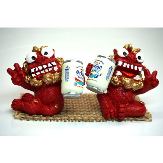 最大55 オフ 沖縄 お土産 シーサー オリオンビール で乾杯 赤 グッズ 置物 魔除け 雑貨 かわいい かっこいい 限定 沖縄土産 沖縄お土産 Cisama Sc Gov Br