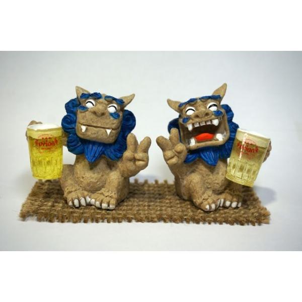 沖縄 お土産 オリオンビール シーサー 大 青 グッズ 置物 魔除け 雑貨 かわいい おしゃれ かっこいい 限定 沖縄土産 沖縄お土産 Orion Shisa Bl オキアジ 通販 Yahoo ショッピング