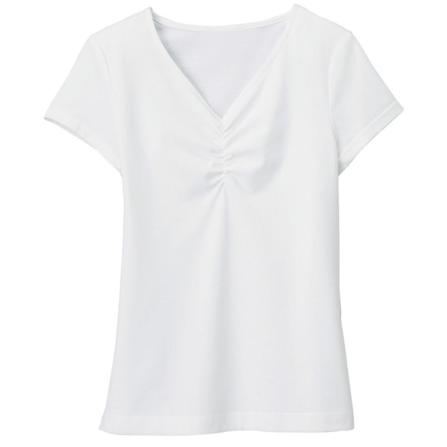 ハネクトーン 半袖VネックT 天竺 ホワイト WP311-17 | 