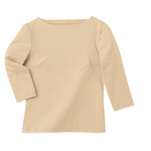 ハネクトーン 七分袖ボートネックT 天竺 ベージュ WP354-5 | 