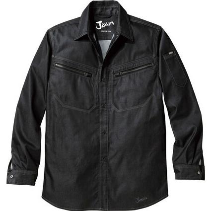 自重堂 Jawin 春夏作業着 56504 ストレッチ長袖シャツ | 自重堂