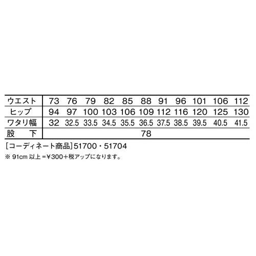 自重堂 Jawin 秋冬作業着 51702 ノータックカ―ゴパンツ 91cm・96cm | 自重堂 | 03