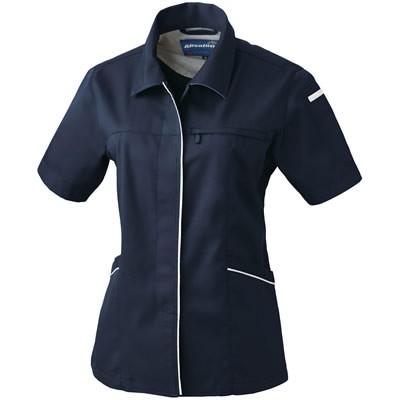 桑和SOWA 春夏作業着 614 女子半袖スモック |  | 01