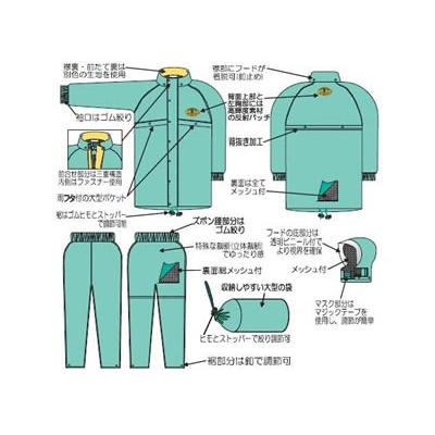 冨士ビニール レインウェア レインストーリー500 上下セット 4L |  | 03