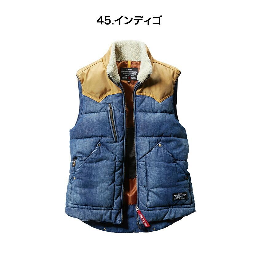 5004防寒ベスト＆TC250サーモクラフトセット バートル  デニム防寒ベスト  電熱パット対応 防寒着 作業着 | BURTLE | 06