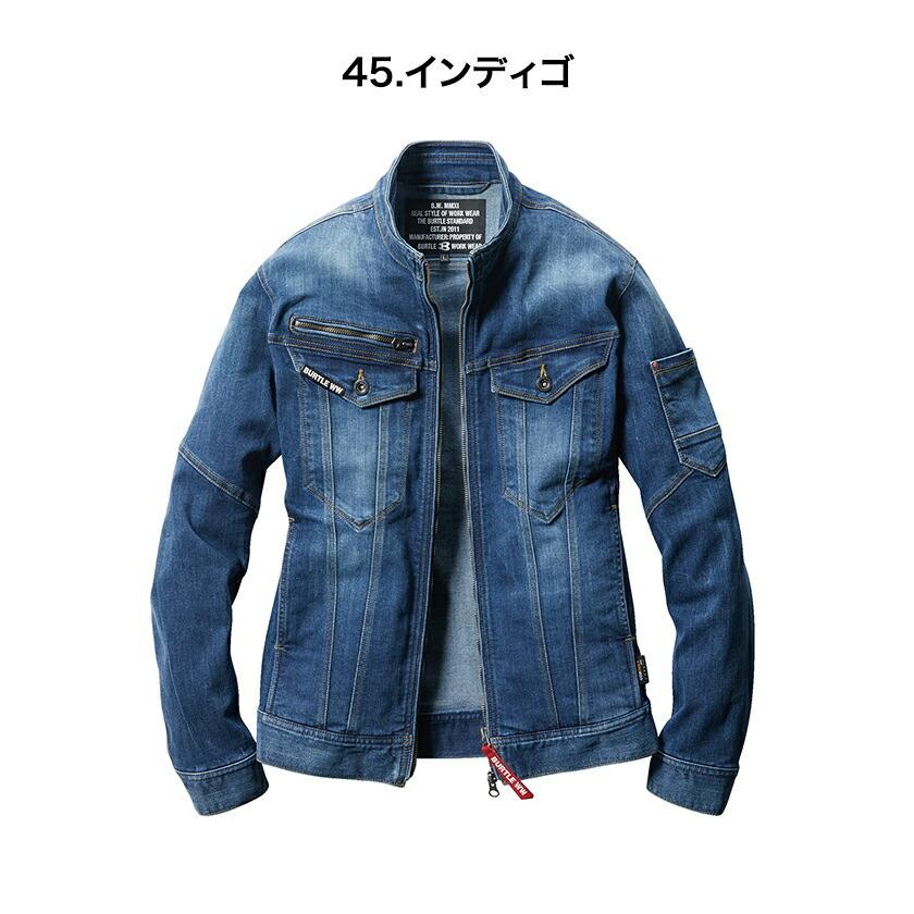 バートル ジャケット デニム BURTLE 5011 ストレッチ クレイジーストレッチ デニムジャケット ユニセックス 冷感 男女兼用 作業着 Limited バートル2021春夏新作 | BURTLE | 08