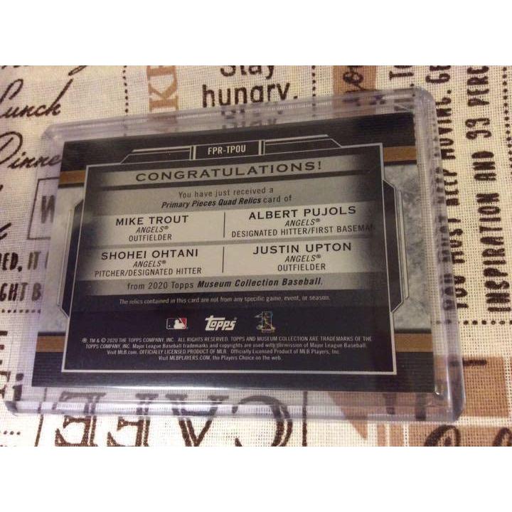 【希少】 25枚限定 大谷 トラウト プホルス アップトン 実使用ジャージ & バット 【C1222980354】(43921円)