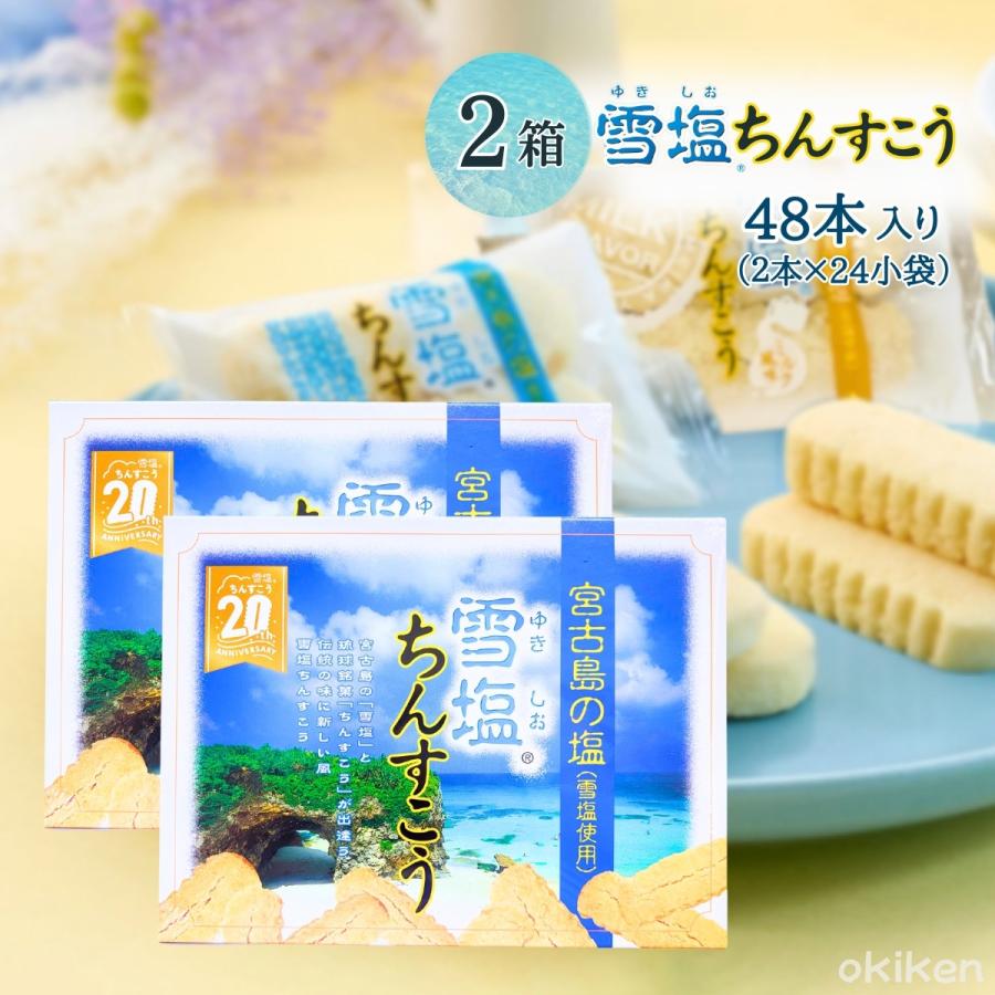 ちんすこう 塩 雪塩ちんすこう 大 48本入り×2箱セット 塩ちんすこう 雪