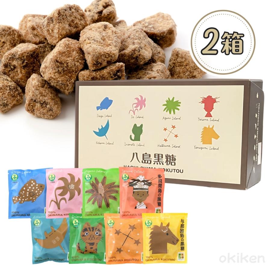 純黒糖 沖縄黒糖 八島黒糖 160g(20g×8袋)×2箱セット 送料無料 沖縄 お