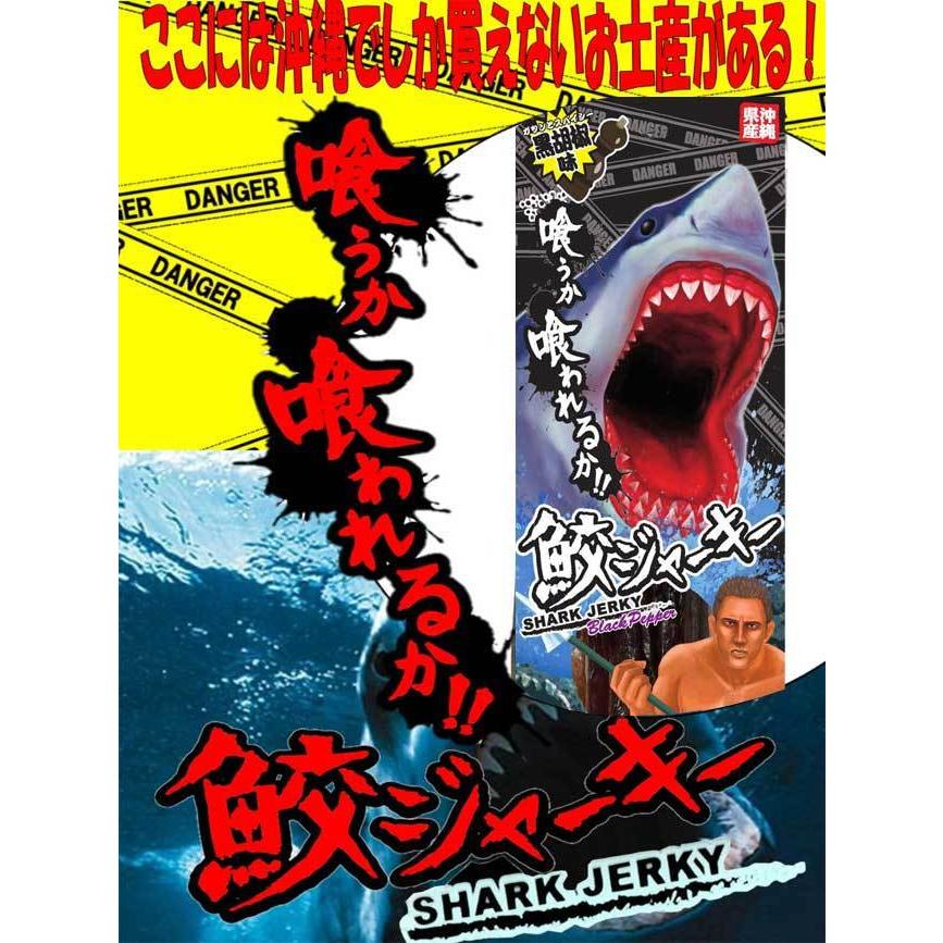 沖縄県産 鮫ジャーキー 黒胡椒味 18g×1個 スクワラン本舗 メール