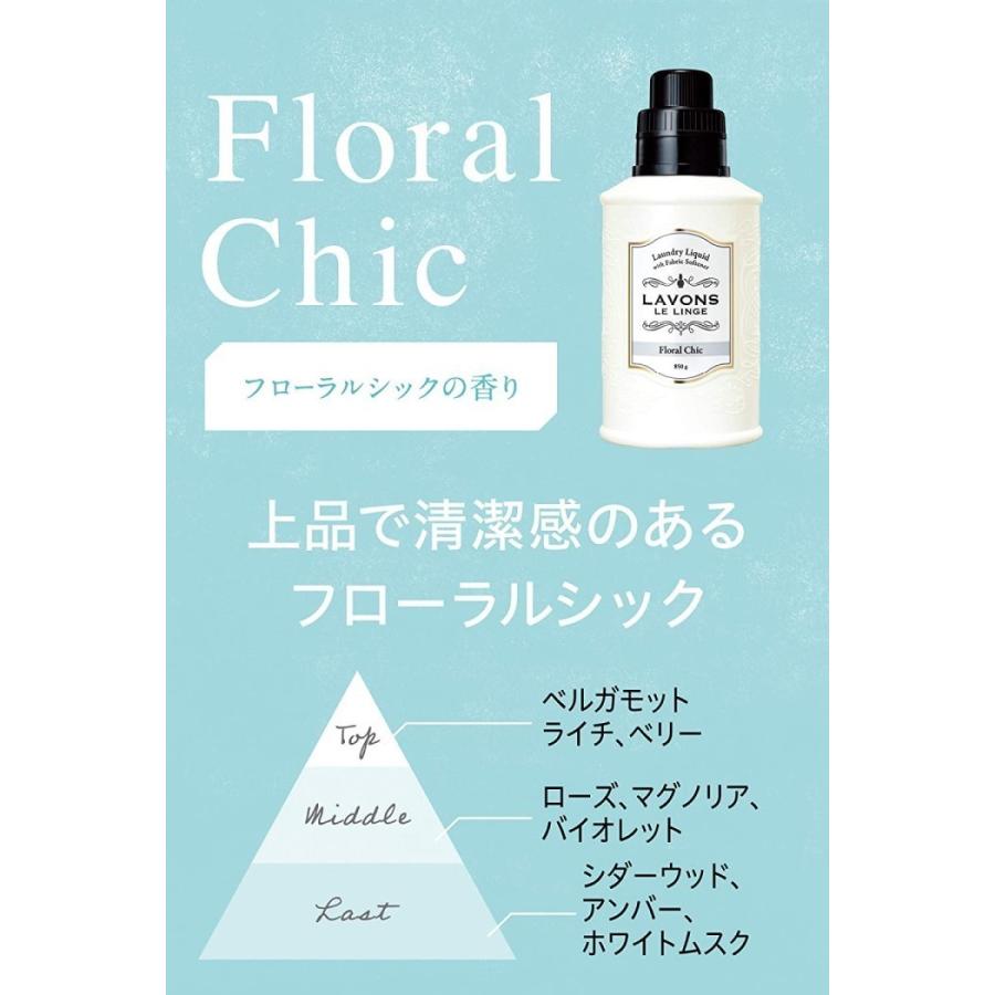 LAVONSラボン 柔軟剤入り洗剤フローラルシック 本体1本＋詰替え1500g4