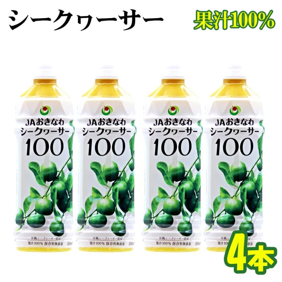 半額SALE☆ シークヮーサー シークワーサージュース 100％ 原液 JA沖縄 500ml 4本セット 青切り ※※賞味期限2024年2 10※ 