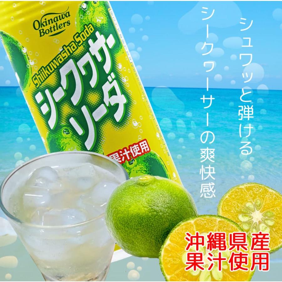 チョンダラー❣️シークワーサー20キロ送料込 沖縄ボトラーズ シークワーサーソーダジュース 500ml 缶 12本セット