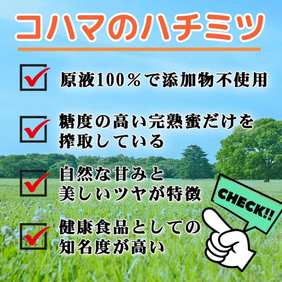 コハマのハチミツ 小浜養蜂場 国産ハチミツ ビデンスピローサ 500g 4本セットの画像