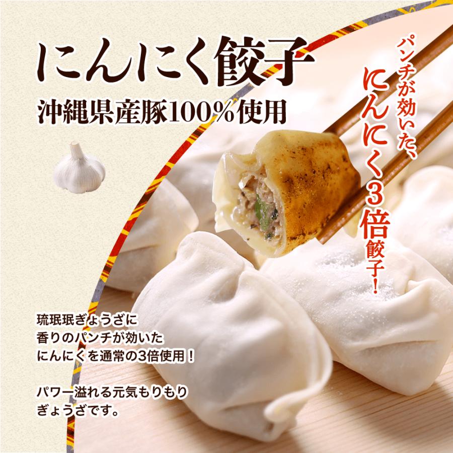 餃子 沖縄 アグー豚 もずく にんにく ゴーヤー イカスミ 島とうがらし 取り寄せ 琉みんみん 96個入 8パックセット 冷凍餃子 点心 |  | 04