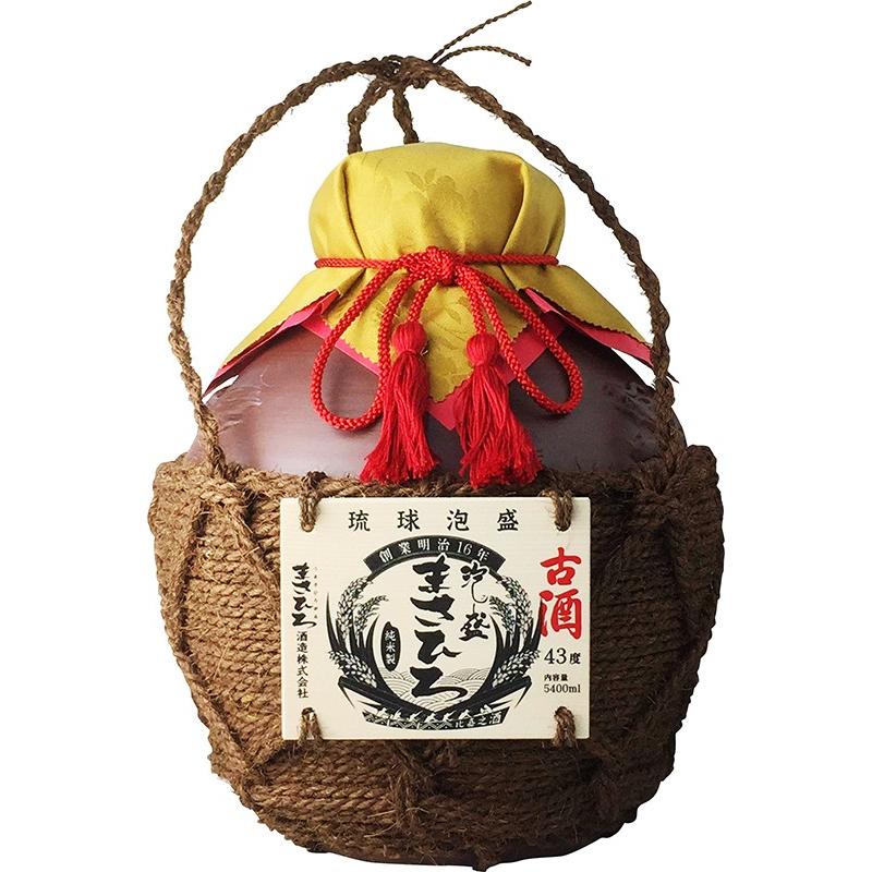 美しい泡盛 まさひろ 3升縄巻龍壺 沖縄お酒 43度 5400ml まさひろ酒造