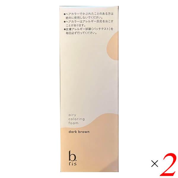 ビーリス エアリーカラーリングフォーム 80g 2個セット ダークブラウン
