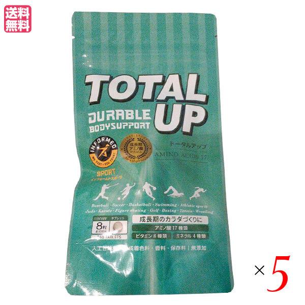 【ポイント+10％！】6/7(日)限定！トータルアップ 240粒 ５袋セット アミノ酸 サプリ アルギニン 送料無料