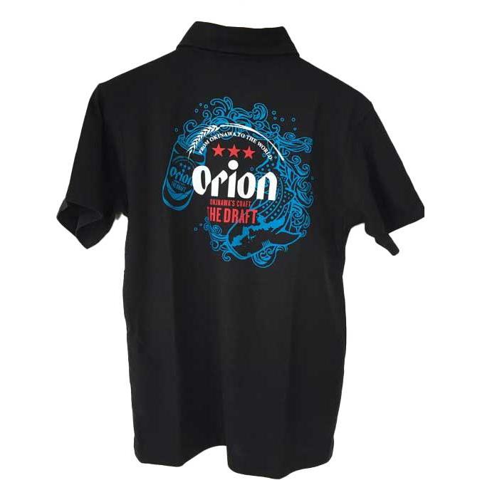 オリオンビールポロシャツ泡乗りジンベエ BK orion 正規品 : Tz-ocean